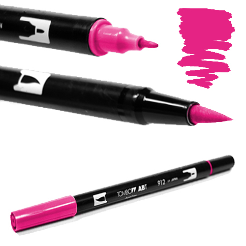 Tombow ABT Dual Brush rhodamine red