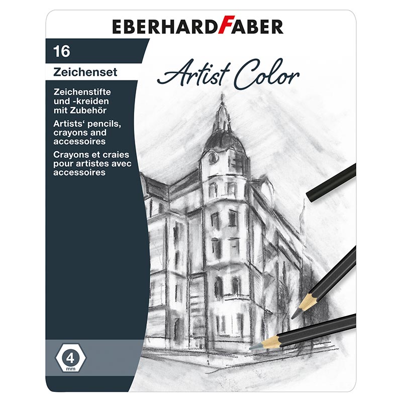 Eberhard Faber Artist Color Zeichenbleistift 16 teilig im Metalletui