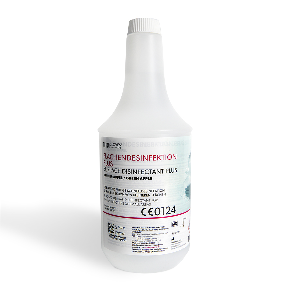 Unigloves Flächendesinfektion Plus 1000 ml - Grüner Apfel
