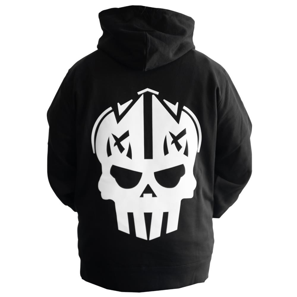 Magic Moon Hoody black with 3D embroidery and flock print L