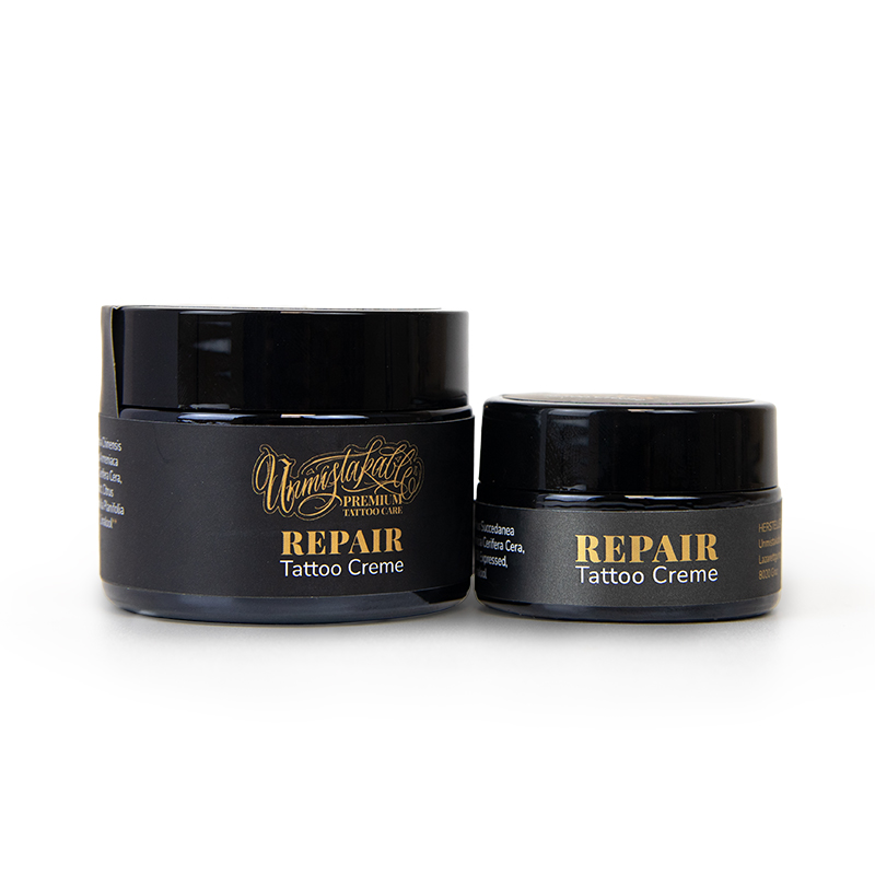 Unmistakable - Repair Tattoo Creme Set mit 10x20ml und 7x50ml