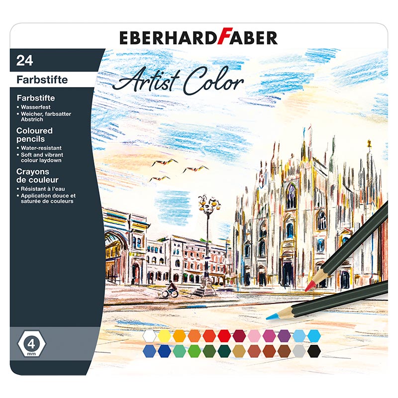Eberhard Faber Artist Color Farbstift Set 24 teilig im Metalletui