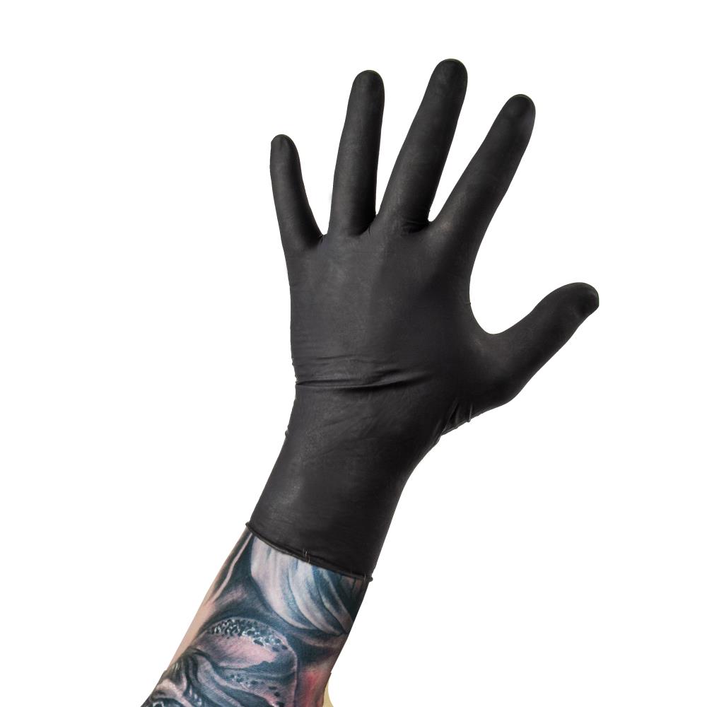 Black Midnight Nitril Size M, puderfrei ,100 St-10er Pack