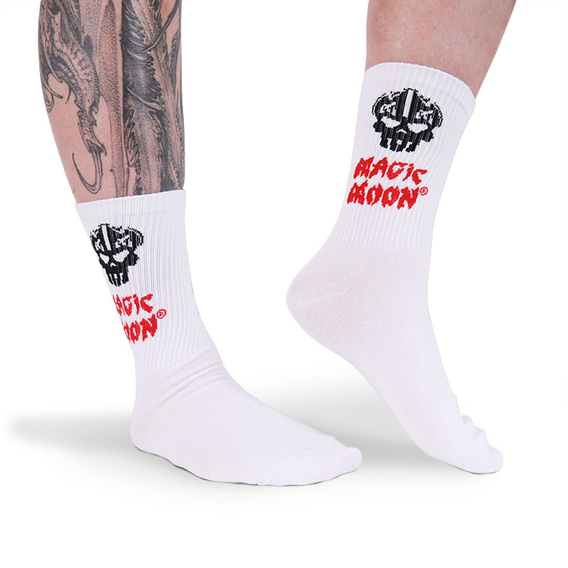 Magic Moon Socken weiss mit Logo Gr.42-46