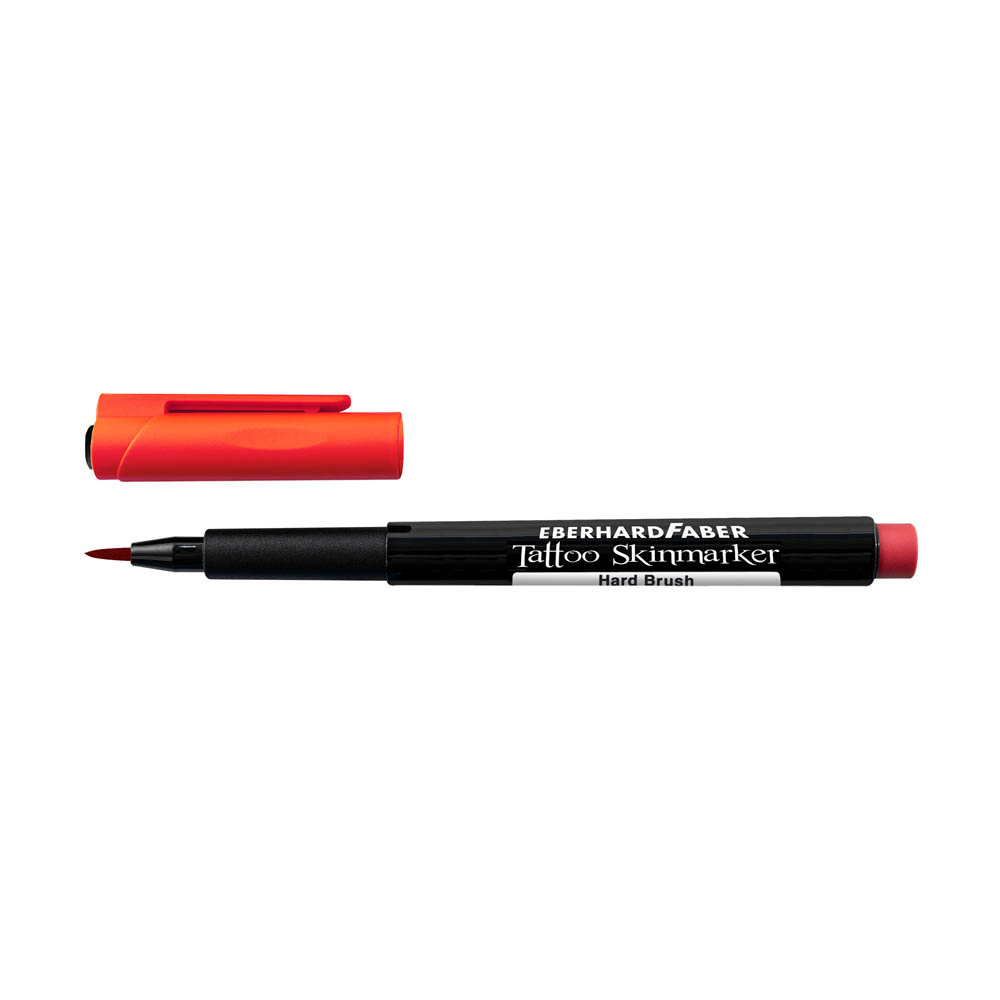 Eberhard Faber Tattoo Skinmarker Hard Brush rot