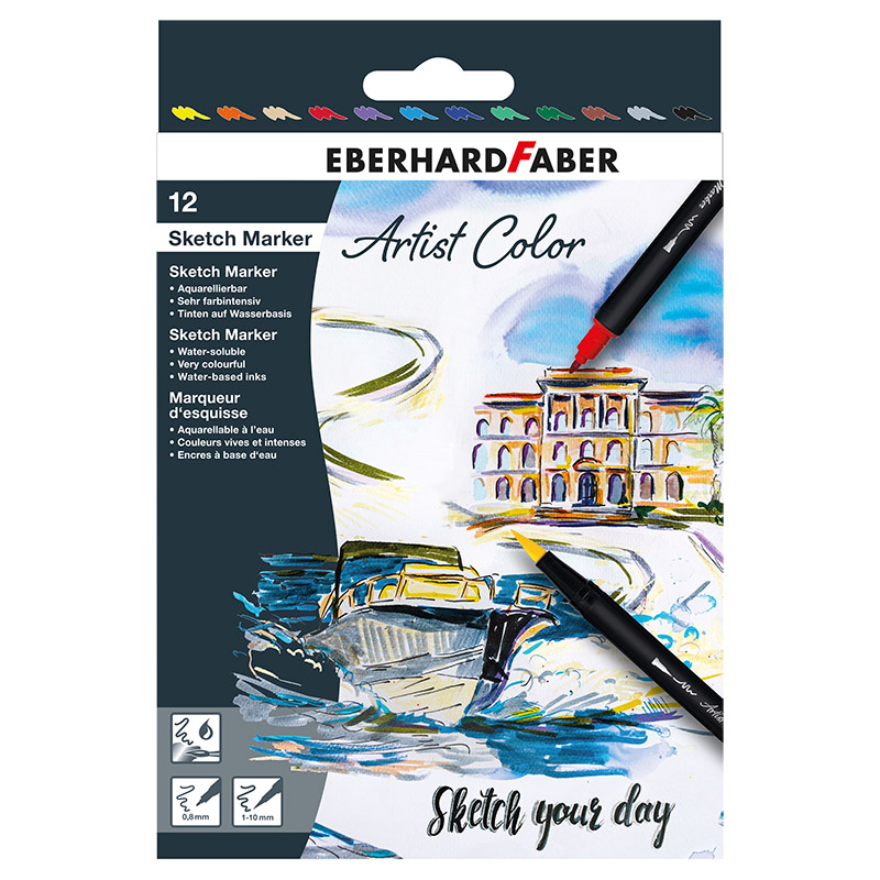 Eberhard Faber Artist Color Sketch Marker Set 12 teilig