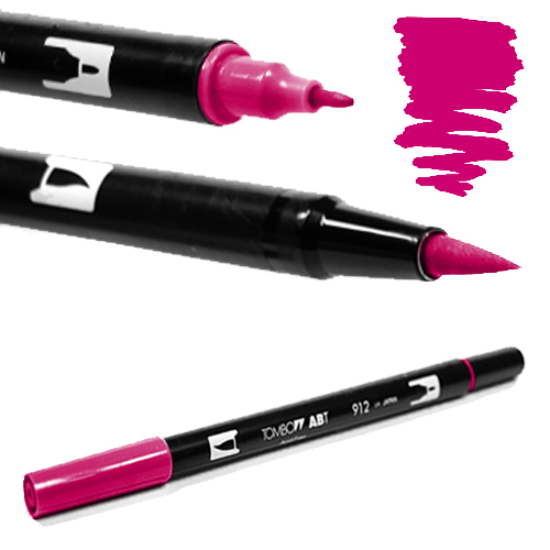 Tombow ABT Dual Brush rubine red