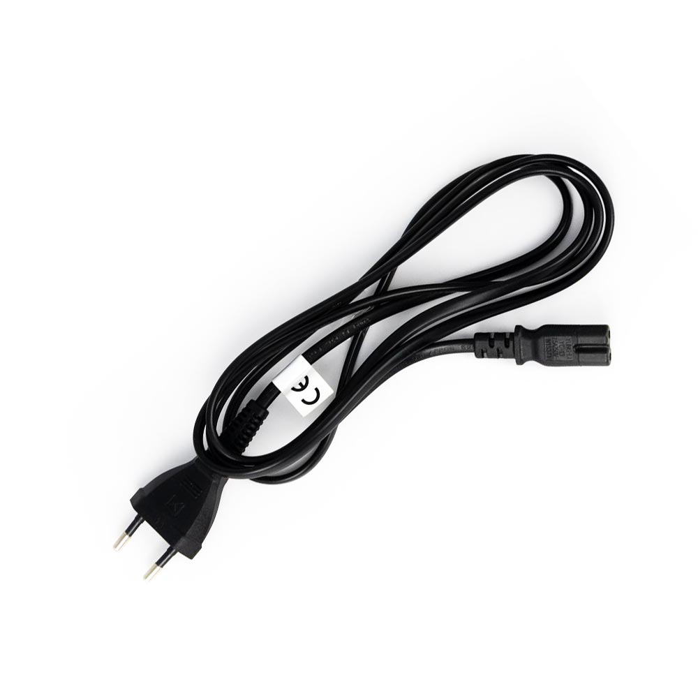 Netzkabel mit Eurostecker schwarz 1,80m
