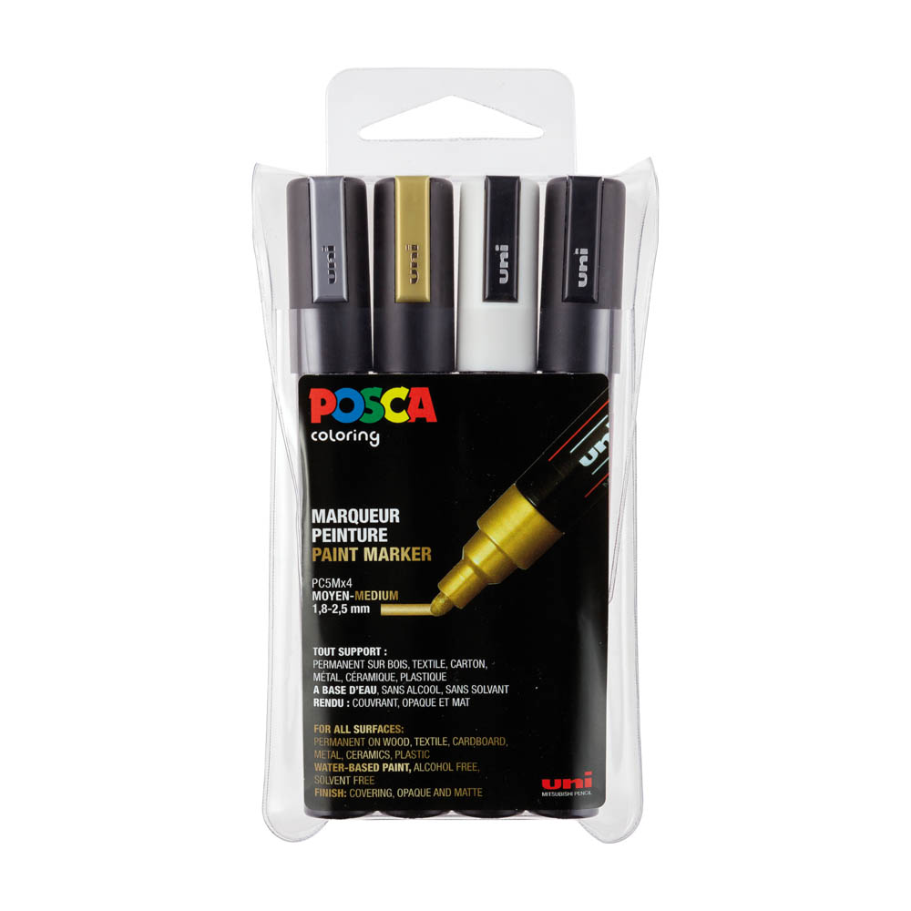 UNI Marker POSCA PC-5M Set of 4