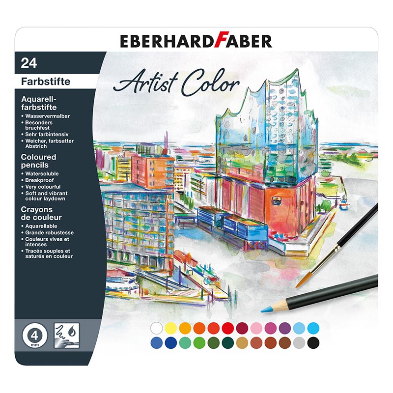 Eberhard Faber Artist Color Aquarellfarbstift Set 24 teilig