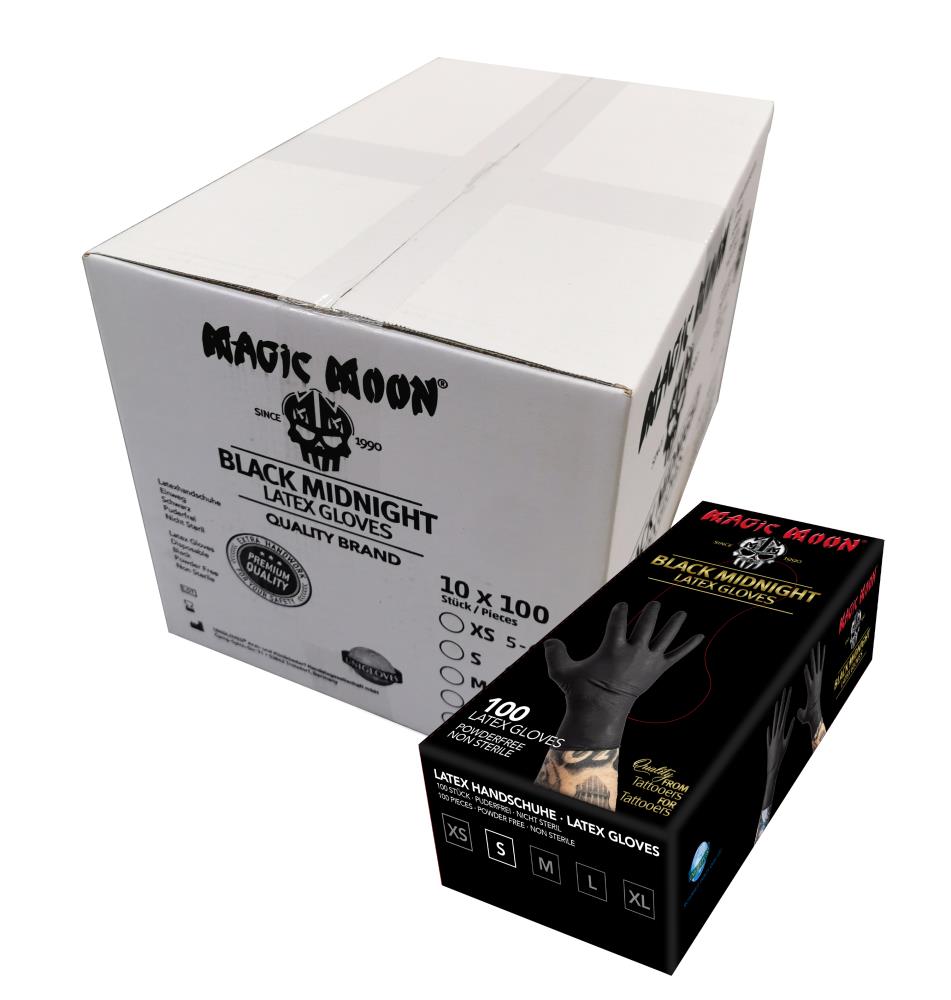Black Midnight Nitril Size M, puderfrei ,100 St-10er Pack